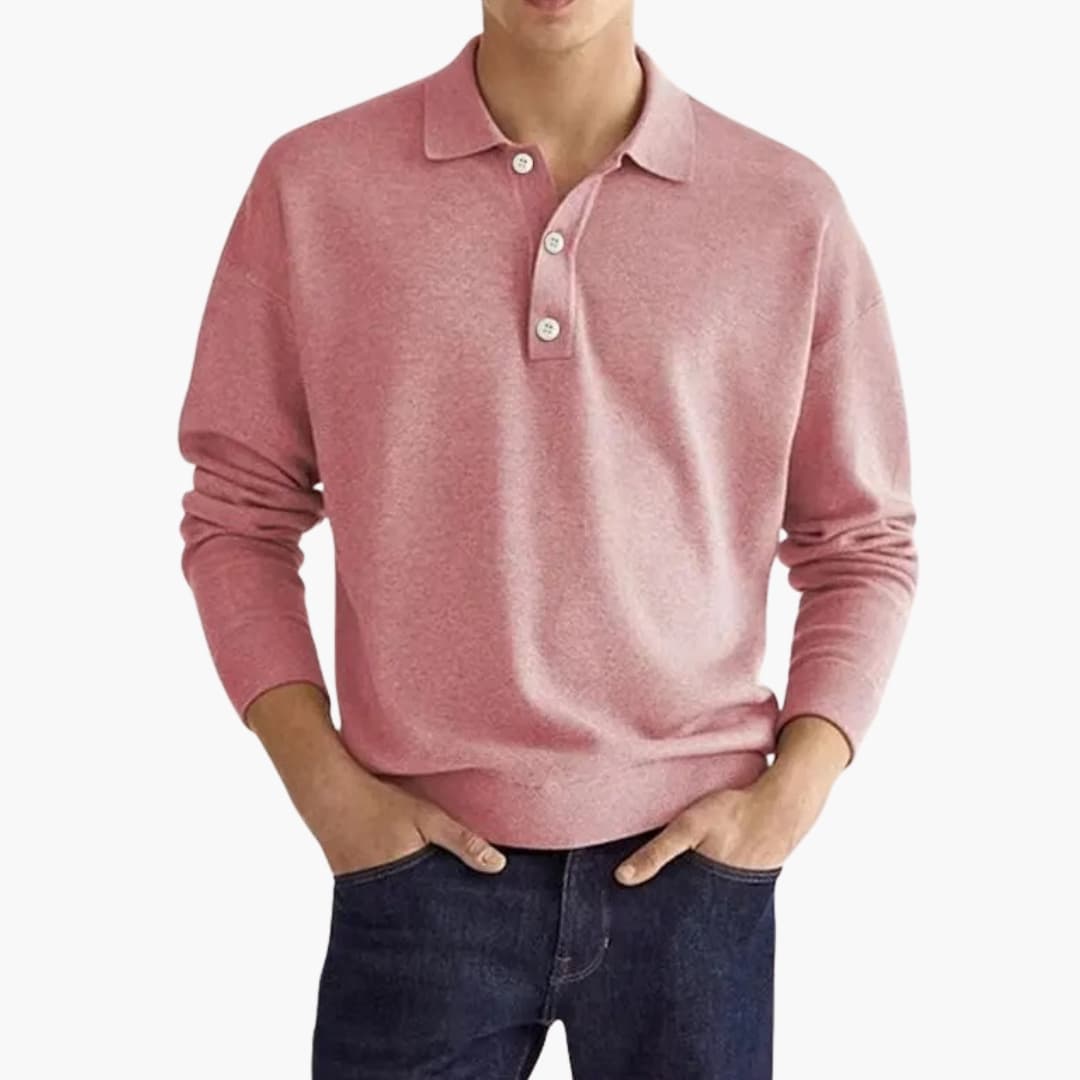 Herren Poloshirt | Langarm | Knopfleiste | Sommer
