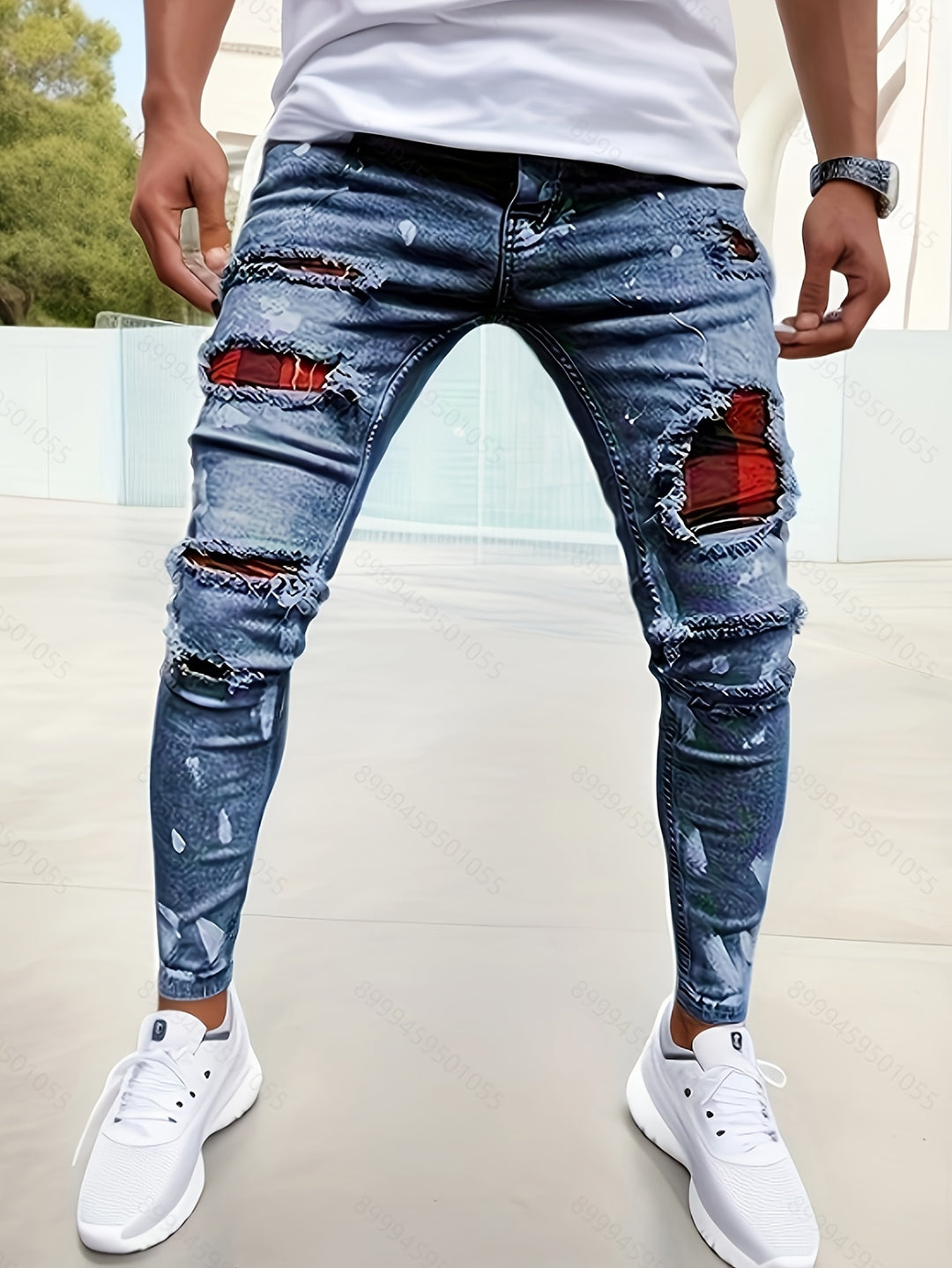 Herren Jeans | Slimfit | Mit Knopfverschluss | Sommer