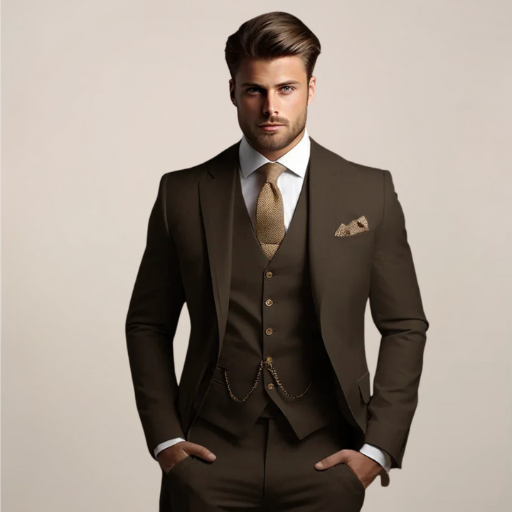 Herren Set | Dreiteiliger Slim Fit Anzug | Modern Kleider Herren