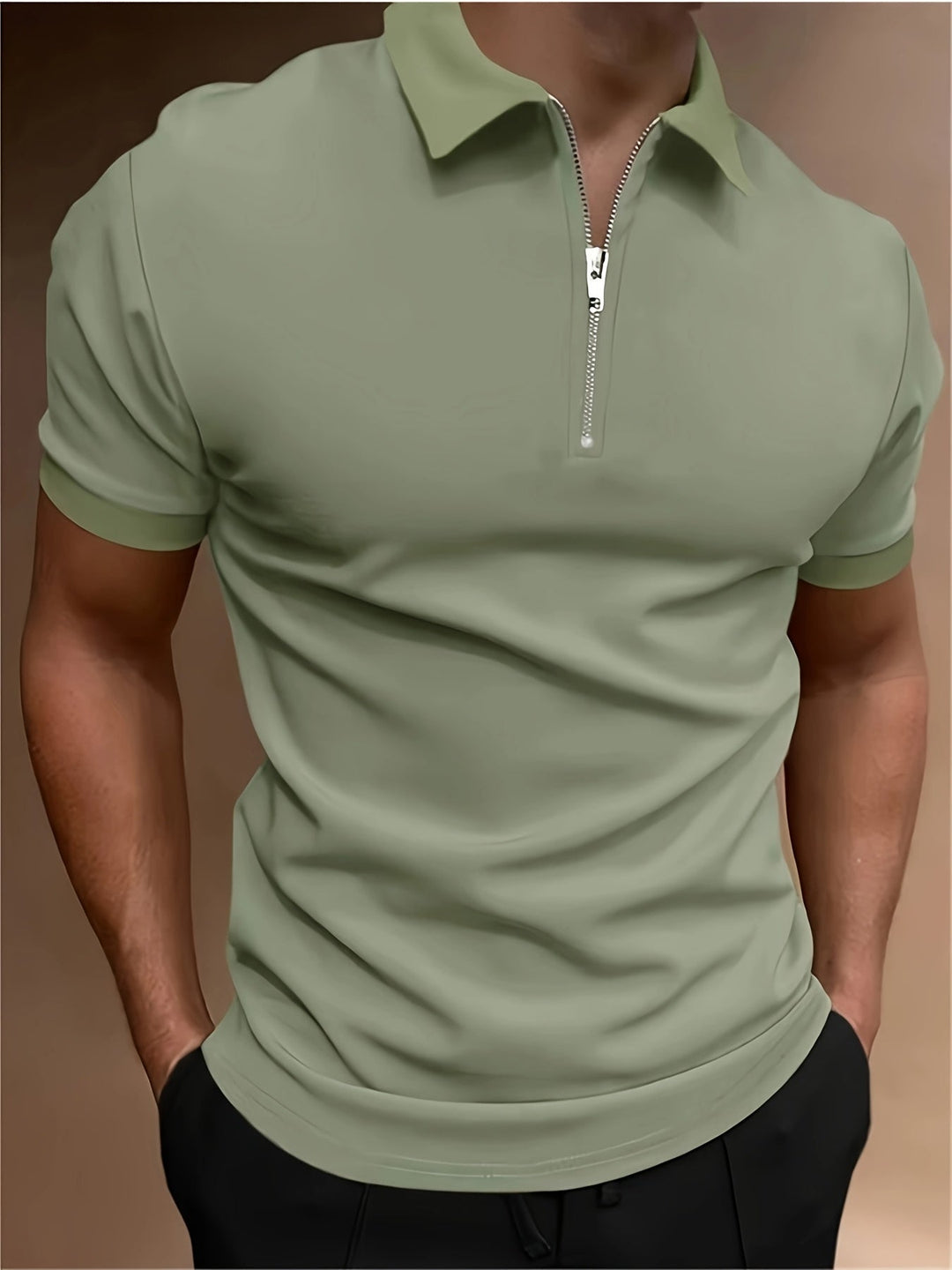 Herren Poloshirt | Slim Fit | Reißverschluss | Sommer