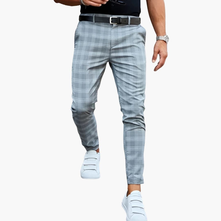 Herren Stoffhose | Slimfit | Karomuster | Herbst