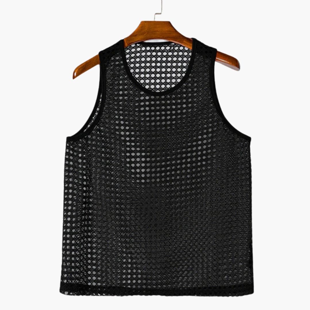 Herren Netz-Tanktop | Ärmellos | Luftiges Design | Sommer