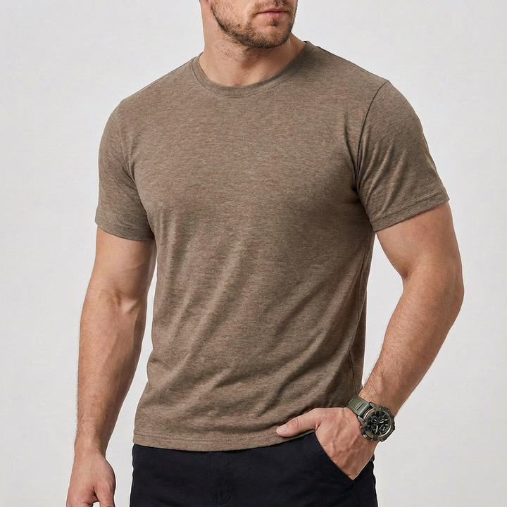 Herren Classic T-Shirt Rundhals - Zeitlos &amp; Atmungsaktiv