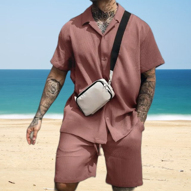 Herren Set | Straight | Mit Knöpfen | Sommer
