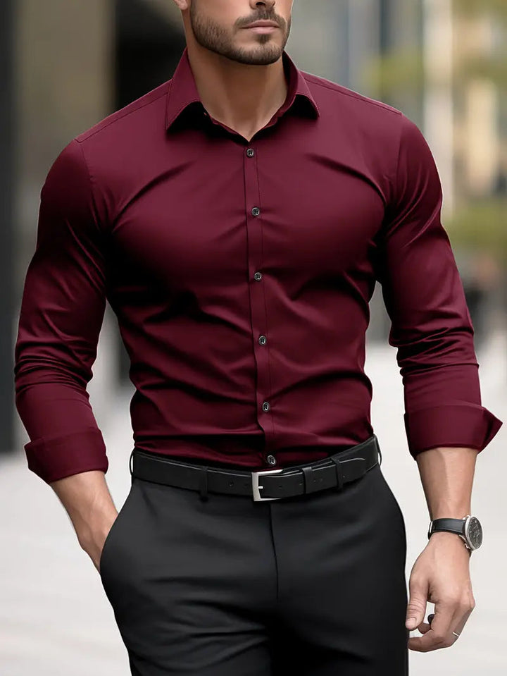 Herren Hemd | Slimfit | Lange Ärmel Mit Knöpfen | Frühling