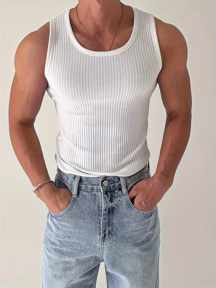 Herren Tanktop | Slimfit | Ärmellos Mit Rundhals | Sommer