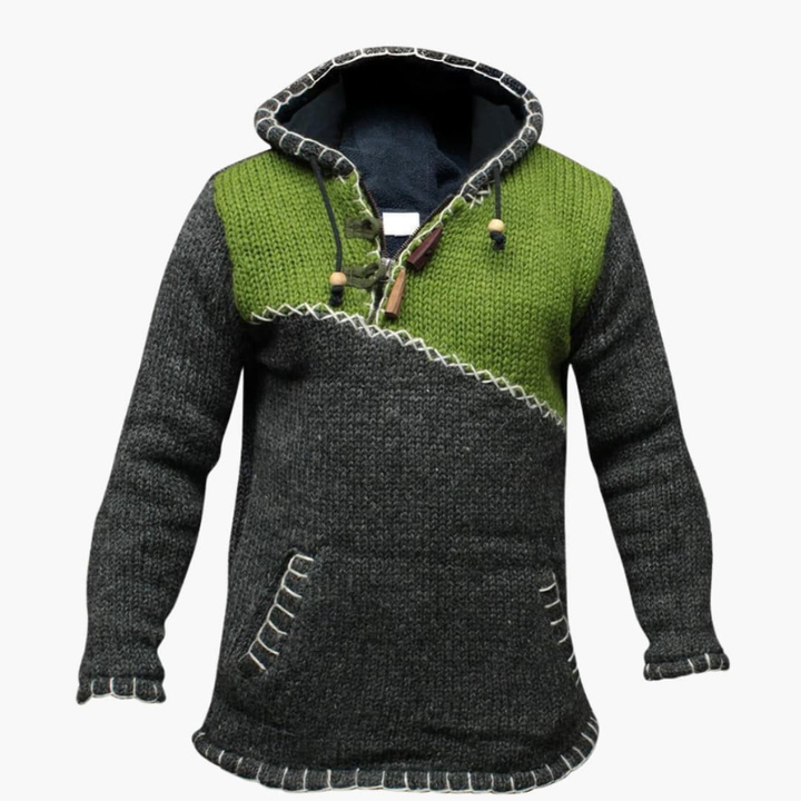 Sweatshirt Herren | Warm Modern Strickoptik  | Herren Kleider Hoodie
