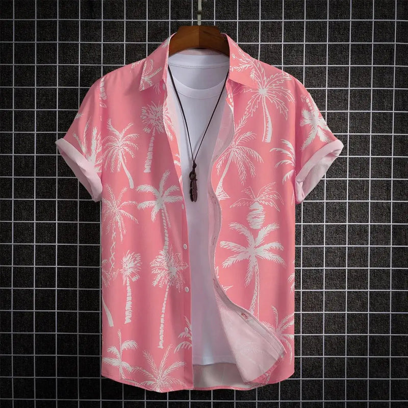 Herren Shirt | Doodle-Linienprint | Künstlerischer Stil | Sommer