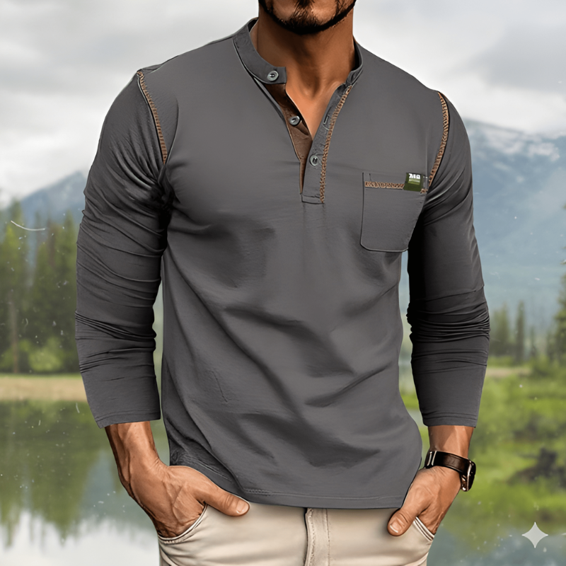 Hemd Herren | Smart Henley Look | Herren Urban Kleider