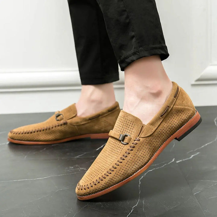 Herren Loafers | Perforiertes Design | Freizeit Schuhe Stil