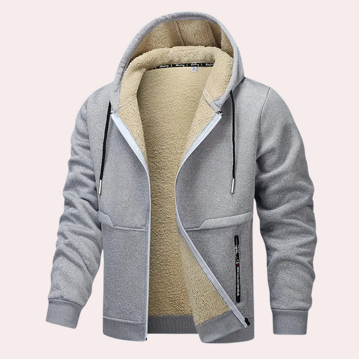 Winterjacke Herren | Gefütterte Kapuzenjacke | Komfort Jacke Herren