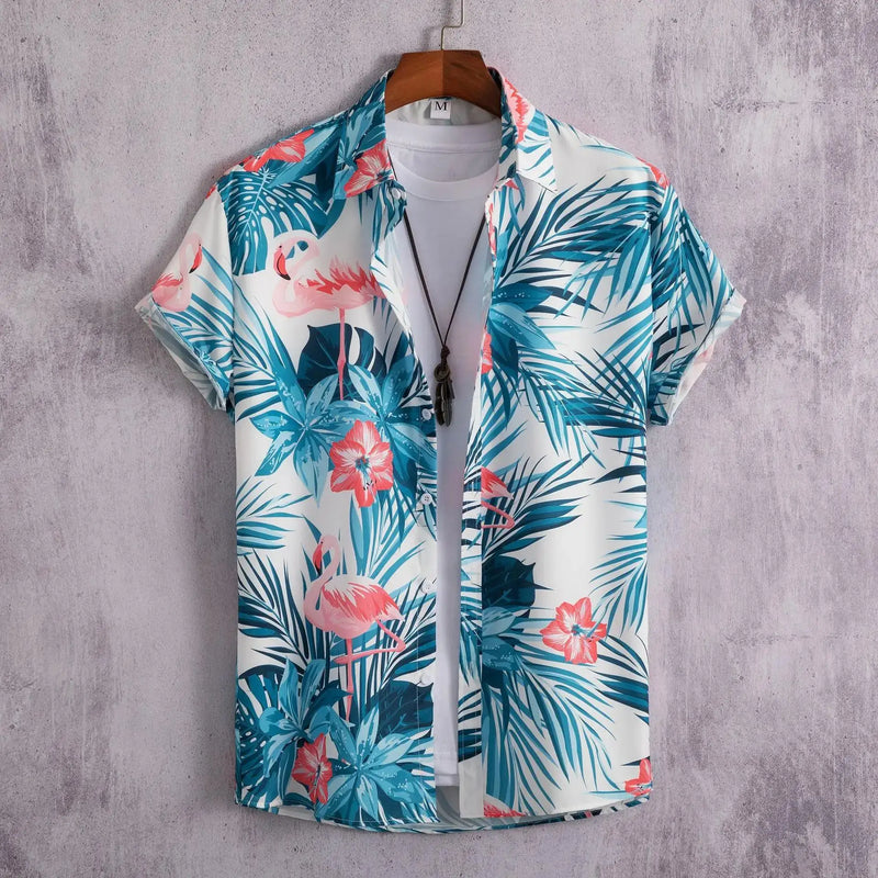 Herren Shirt | Doodle-Linienprint | Künstlerischer Stil | Sommer