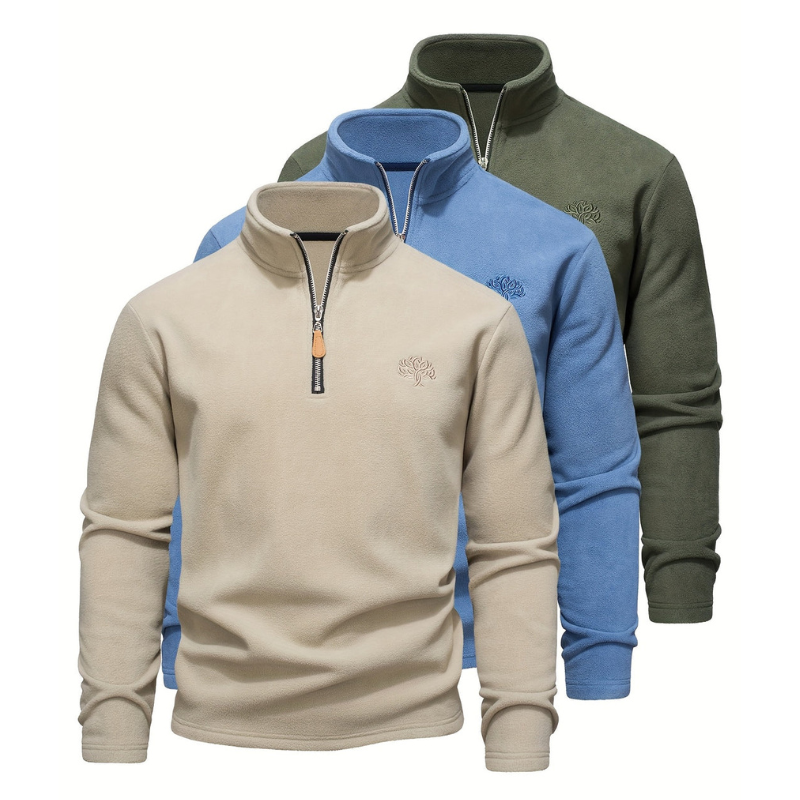 Herren Pulli | Pullover mit Halb-Zip | Warmer Outdoor Style