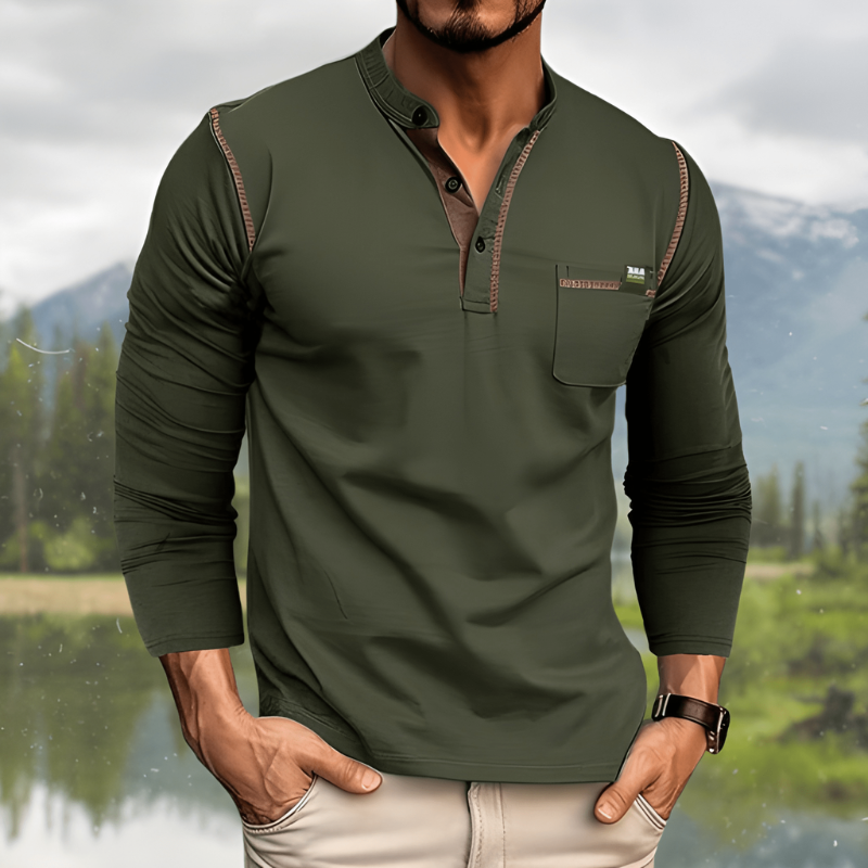 Hemd Herren | Smart Henley Look | Herren Urban Kleider