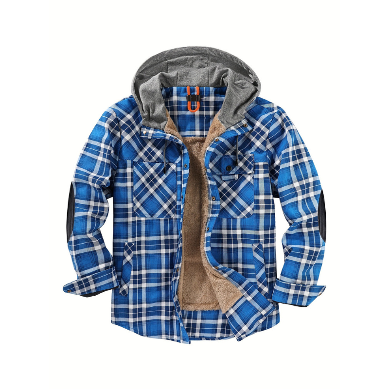 Winterjacke Herren | Kariert & mit Kapuze | Retro look