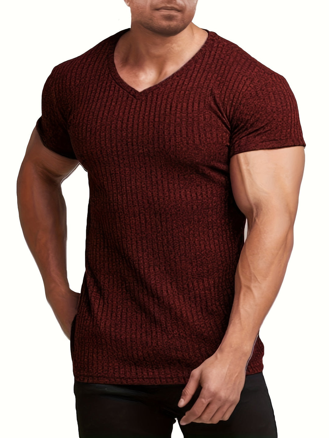 Herren T-Shirt | Slimfit | V-Ausschnitt | Sommer