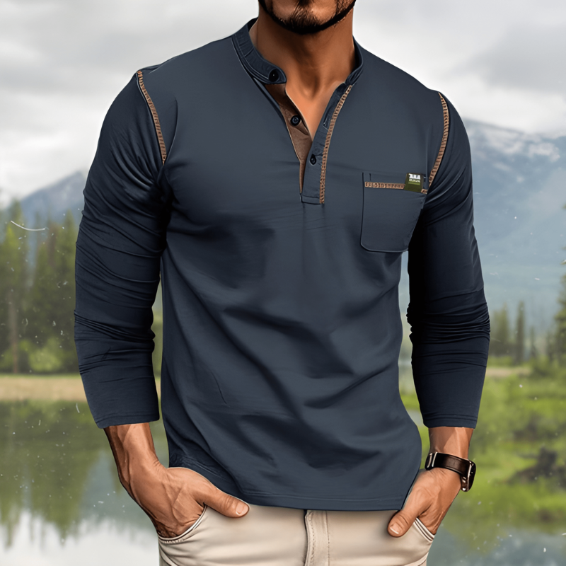 Hemd Herren | Smart Henley Look | Herren Urban Kleider