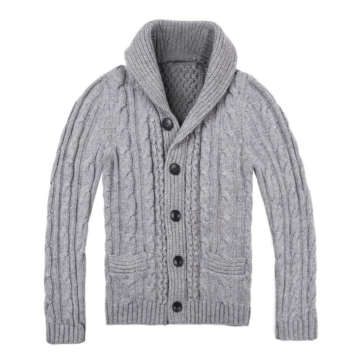 Herren Cardigan | Zopfmuster Strickjacke | Elegante Winter kleider