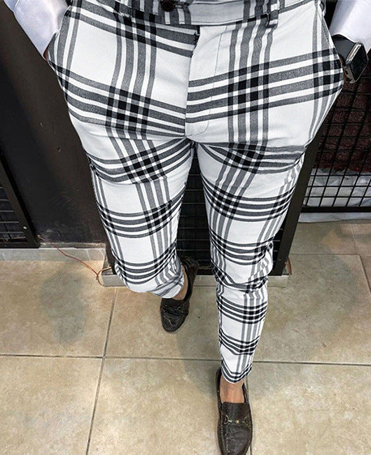 Herren Hose | Slimfit | Karo | Sommer Elegant