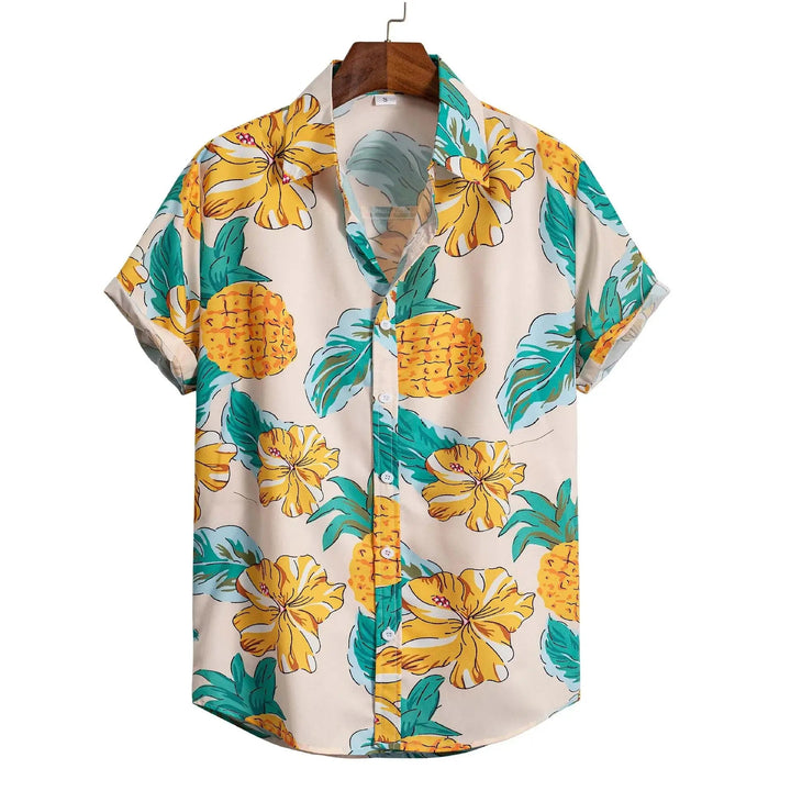 Herren Shirt | Flamingo-Print | Tropischer Stil | Sommer