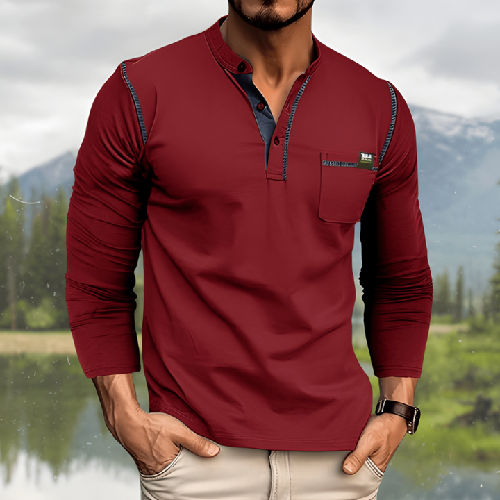 Hemd Herren | Smart Henley Look | Herren Urban Kleider