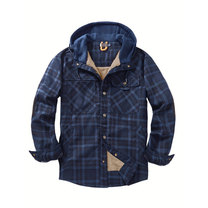 Winterjacke Herren | Kariert & mit Kapuze | Retro look
