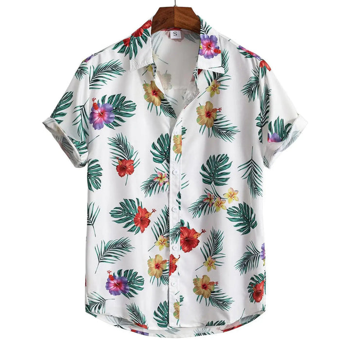 Herren Shirt | Flamingo-Print | Tropischer Stil | Sommer