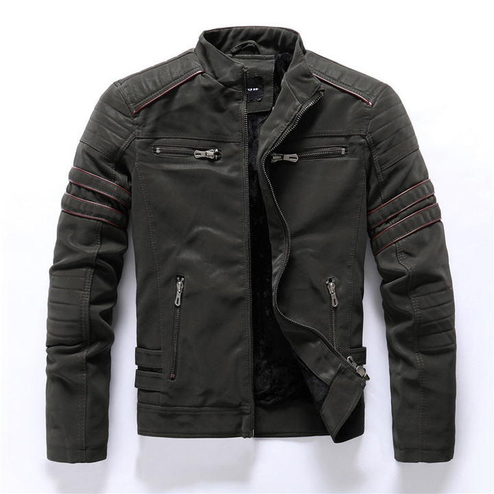 Winterjacke Herren | Modern Biker Stil | Klassische Jacke Herren