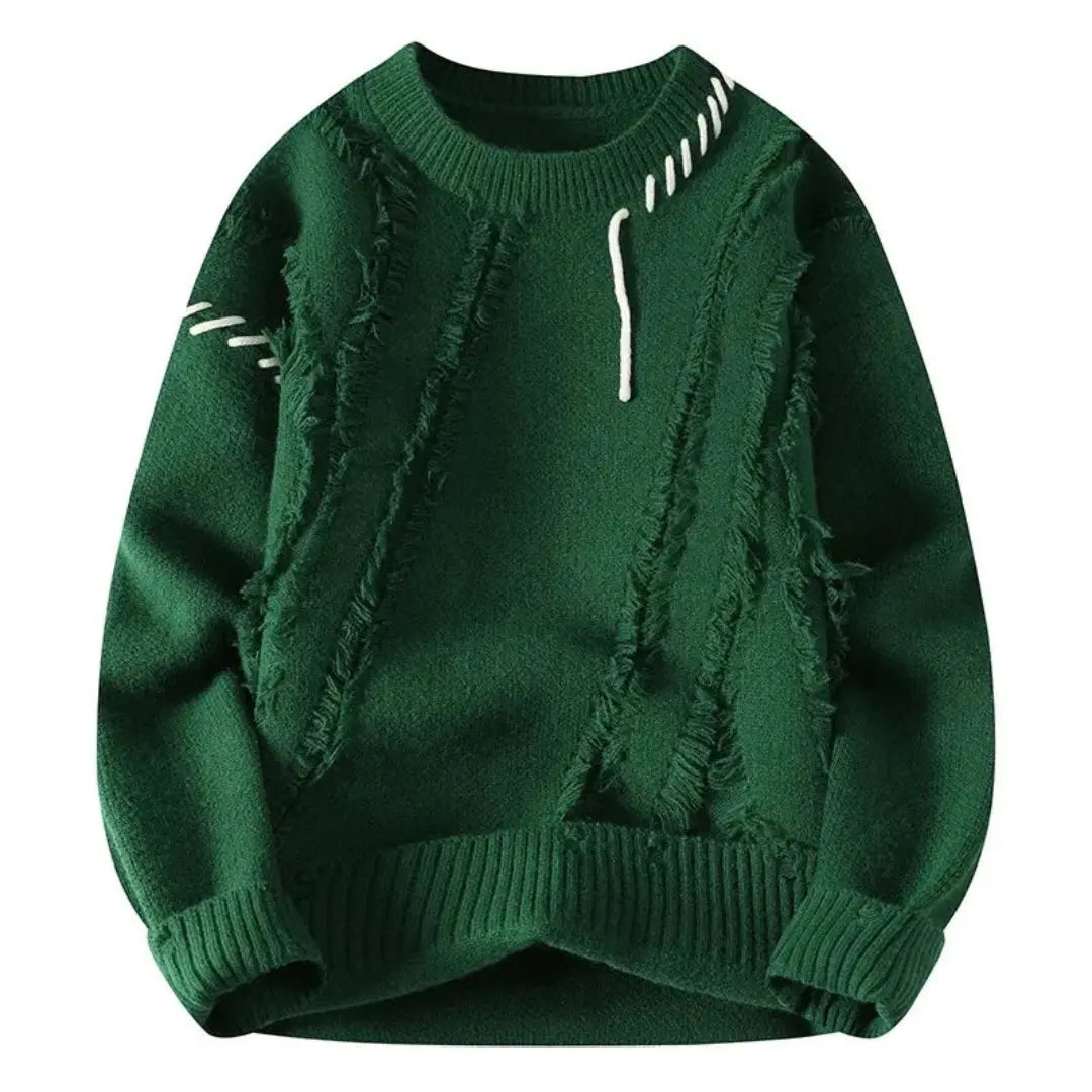 Pullover Herren | Strukturierte Stickerei | Lässig Herren Pulli