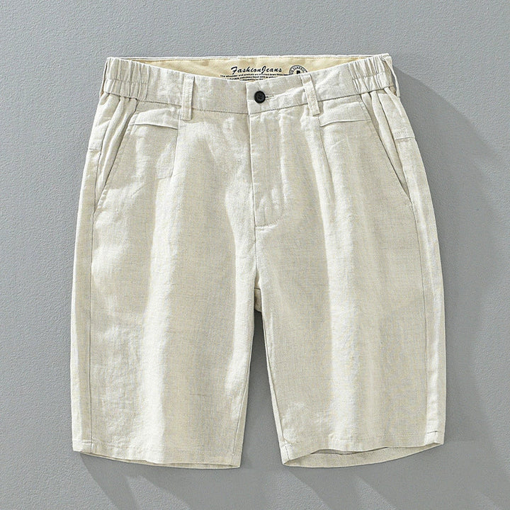 Herren Shorts | Straight | Mit Knopfverschluss Linen | Sommer