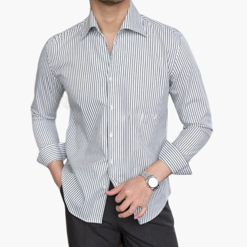 Hemd Herren | Gestreifter Modern Look | Kleider Herren