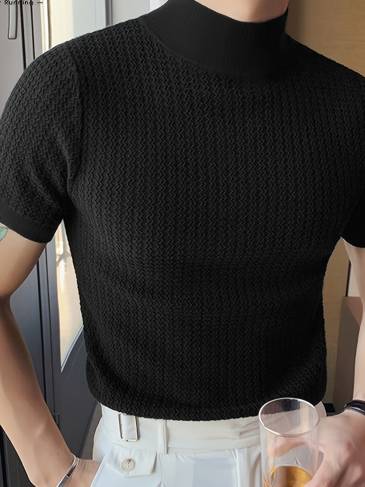 Herren Strickshirt | Slim Fit | Strukturdesign | Sommer