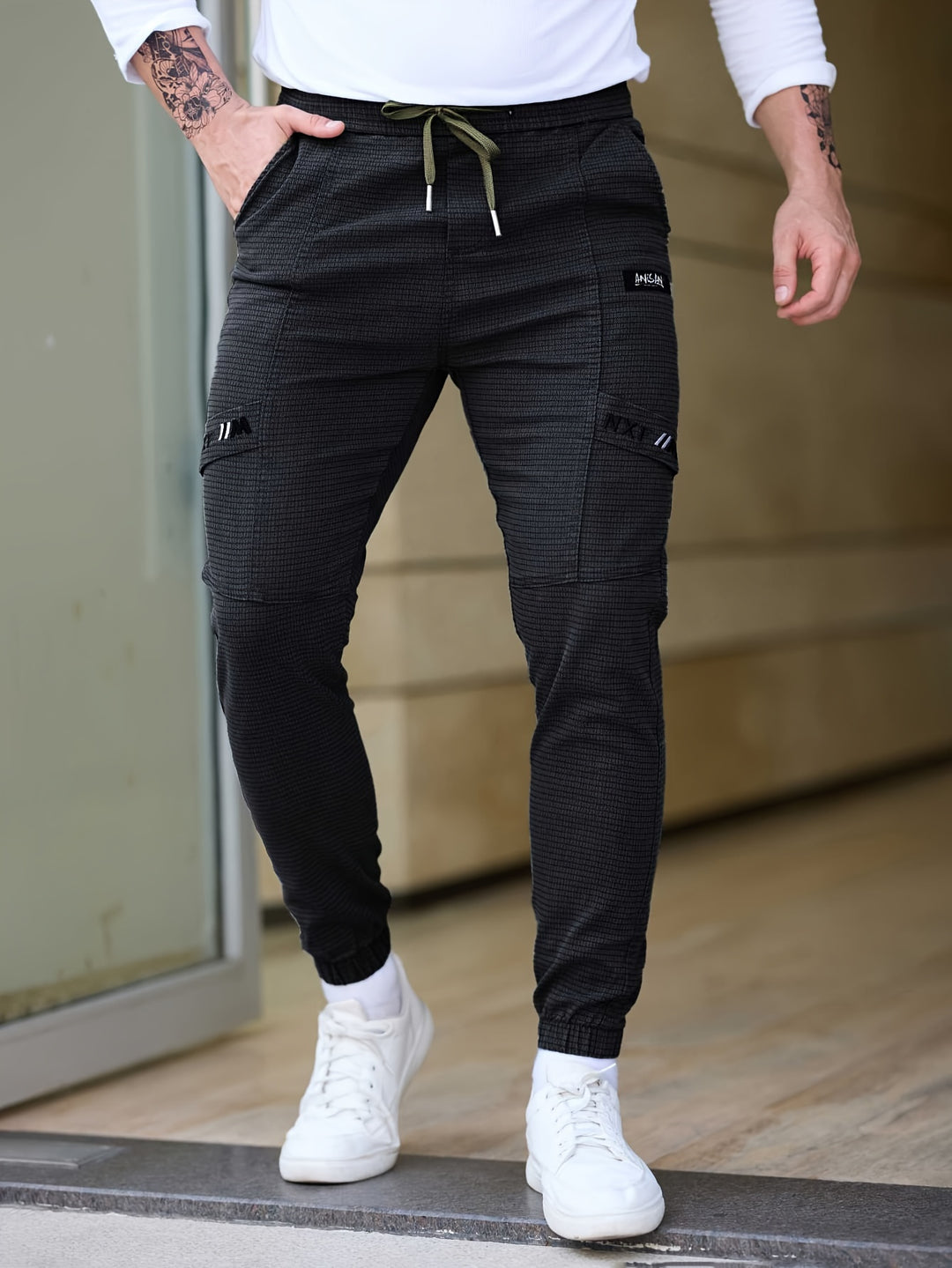Herren Hose | Elastische Bündchen | Mit Kordelzug | Frühling