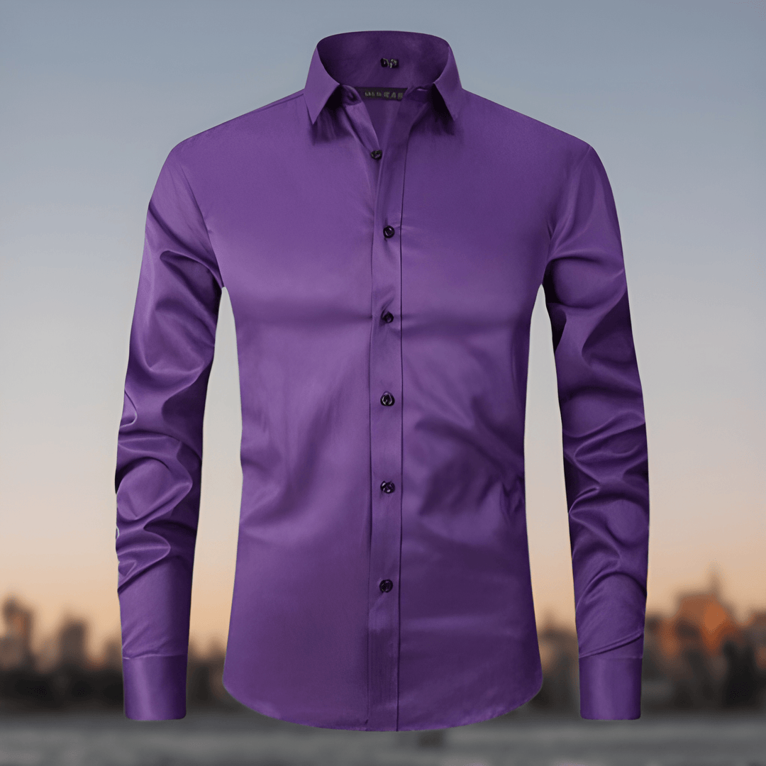 Hemd Herren | Elegante Stretchbluse Slim Fit | Kleider Herren Trend