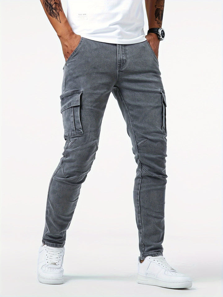 Herren Jeans | Slim Fit | Cargo Taschen | Sommer