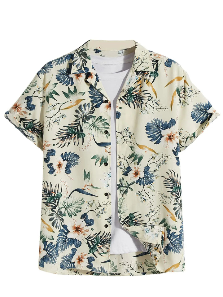 Herren Shirt | Kurzarm | Blumenmuster | Sommer