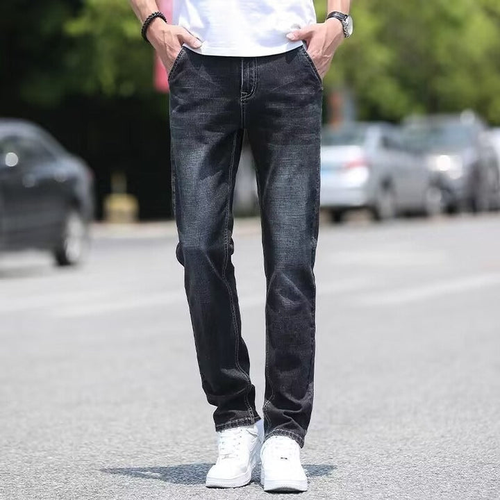 Herren Jeans | Straight | Lange Passform Mit Taschen | Sommer
