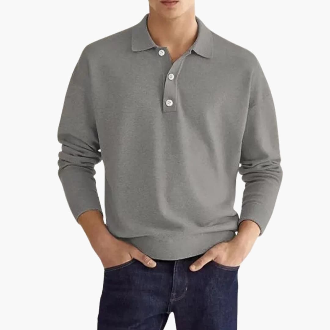 Herren Poloshirt | Langarm | Knopfleiste | Sommer