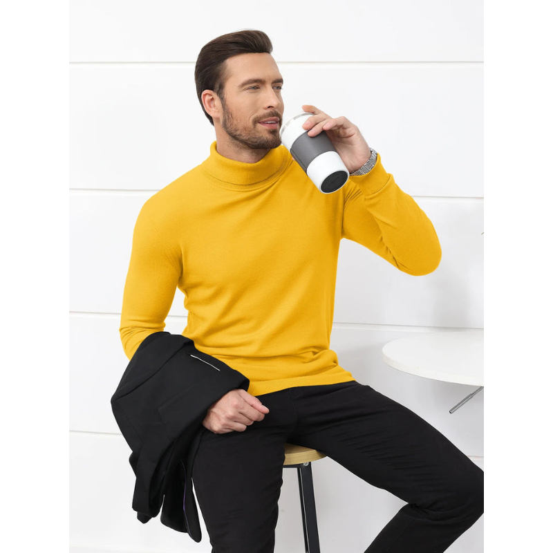Rollkragenpullover Herren | Klassischer Pullover | Casual Kleider