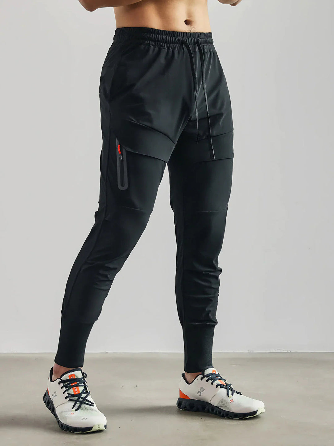 Herren Jogginghose | Slimfit | Mit Rissverschluss Tasche | Sommer Sprint