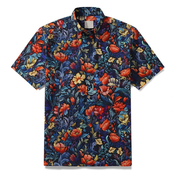 Herren Shirt | Kurze Ärmel | Tropisches Design | Sommer
