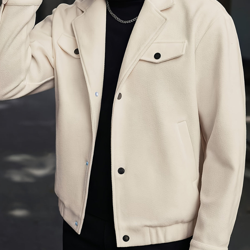 Winterjacke Herren | Leicht & Stilvoll | Mit Knopfleiste & Reverskragen