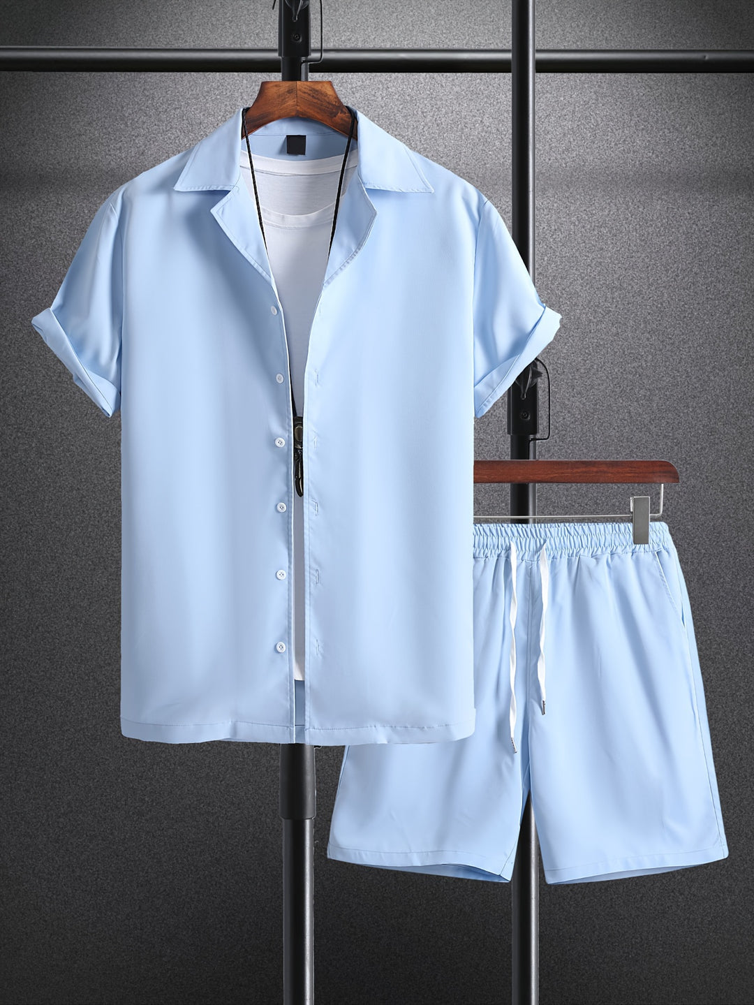 Herren Set | Straight Clean | Mit Knopfleiste | Sommer Airy