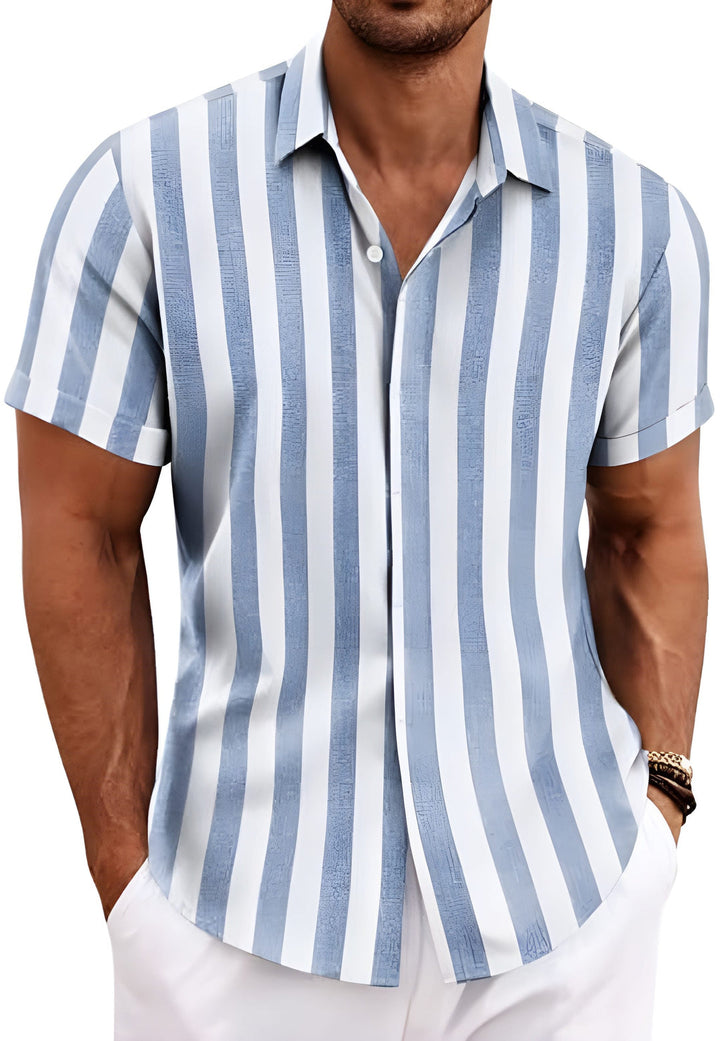 Herren Hemd | Slimfit | Kurzarm | Sommer Stripe