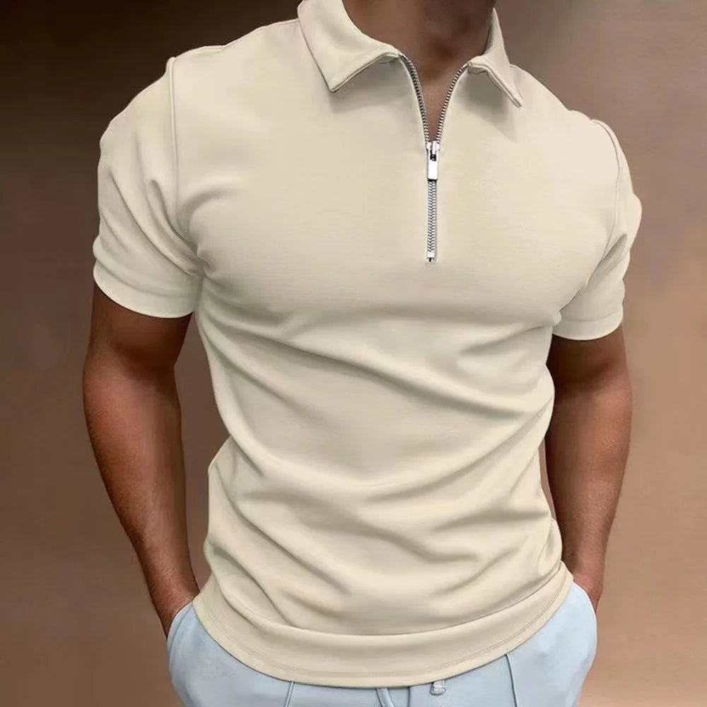 Herren Poloshirt | Slimfit | Reißverschluss | Sommer