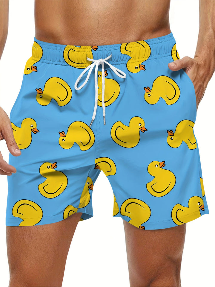Herren Shorts | Relaxed Fit | Print Design &amp; Kordelzug | Sommer