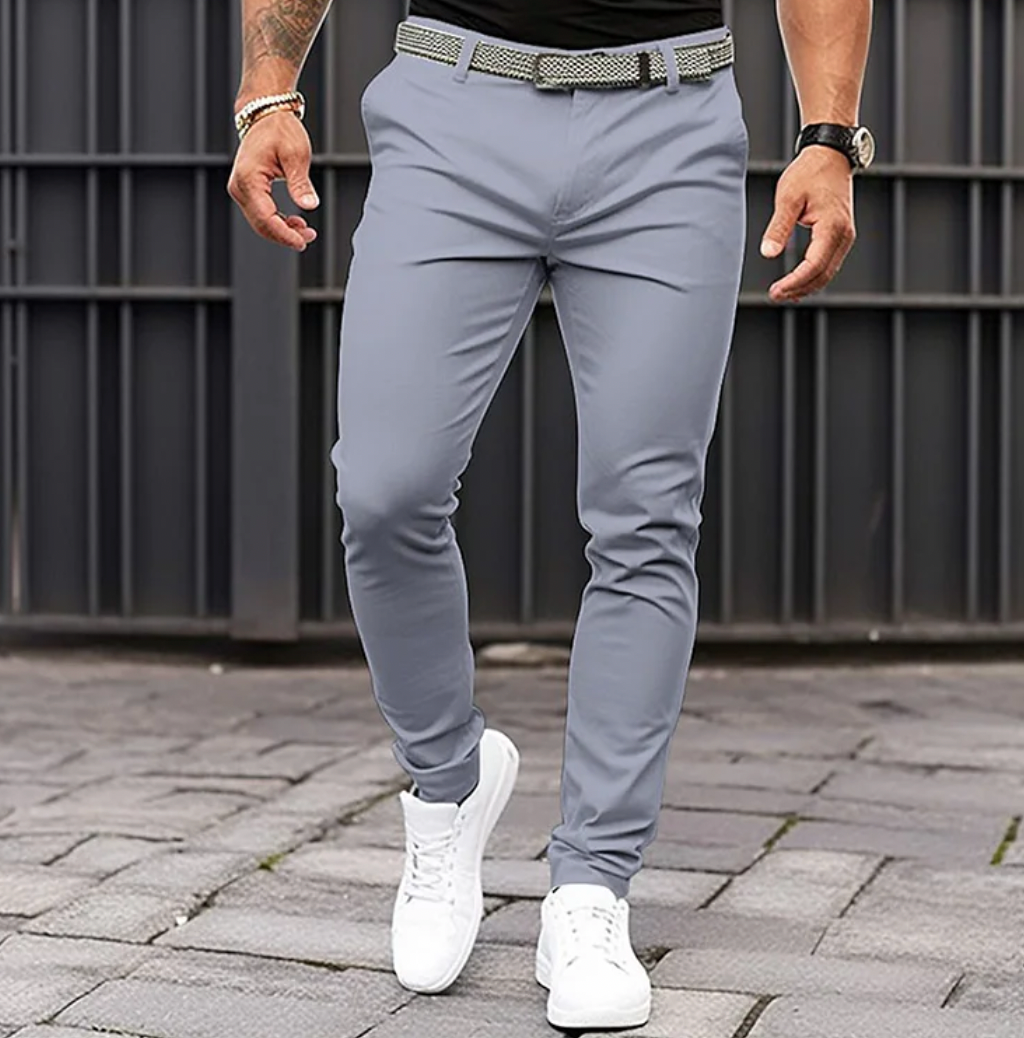 Herren Hose | Slimfit | Mit Gürtel | Sommer Edge