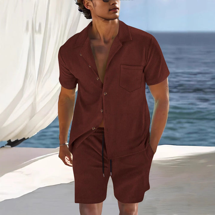 Herren Set | Slimfit | Mit Knopfleiste | Sommer Coastline