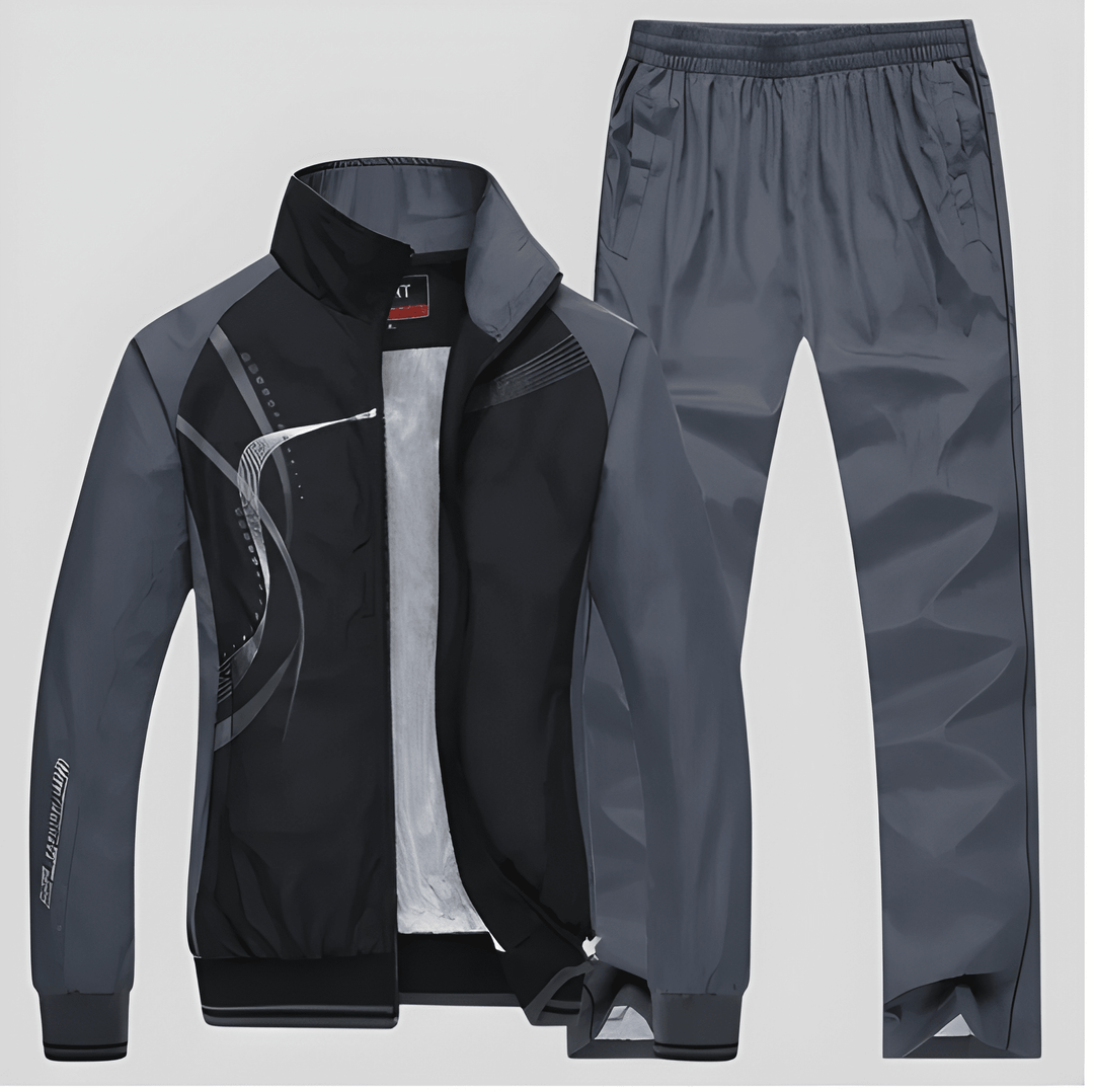 Herren Trainingsanzug | Zweiteiliges Set | Lässiger Sportlook | Polyester