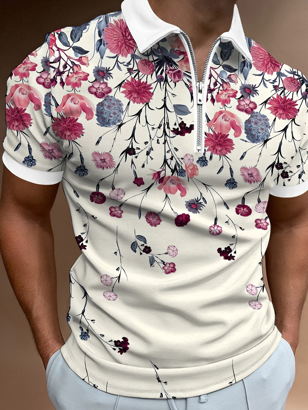 Herren Poloshirt | Regular | Kurze Ärmel | Sommer Bloom